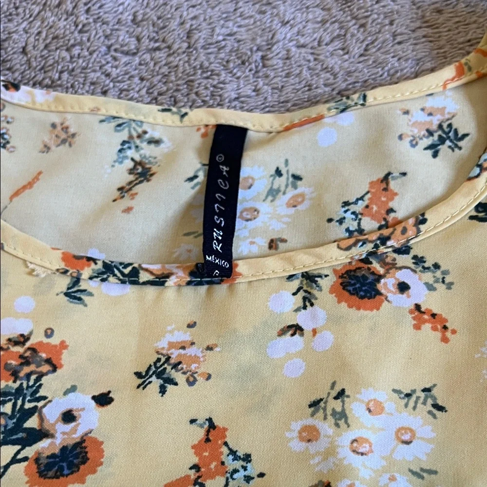 Rusllca Sunny Yellow Floral Dress